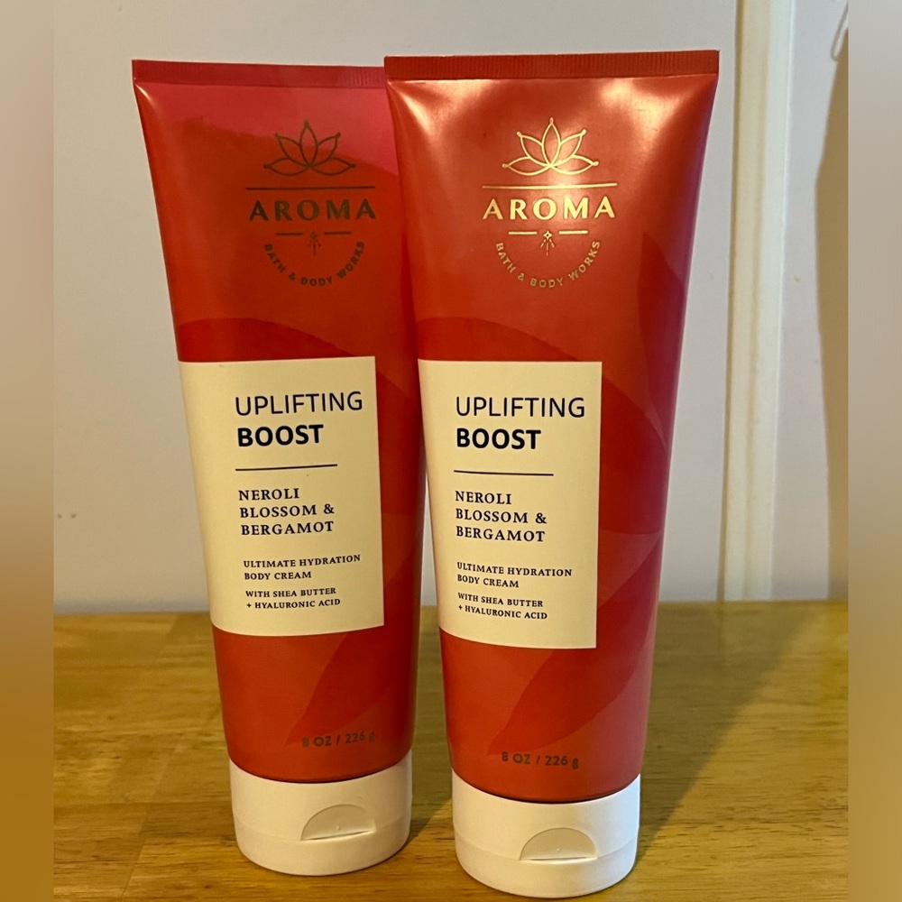 Set of 2 Bath & body works Aroma uplifting boost body cream 8oz